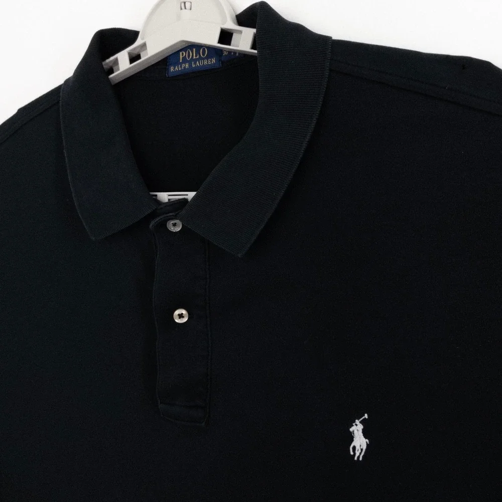 Polo Ralph Lauren Black Classic Fit Polo Shirt Men's 3XB Big Tall Pony Logo